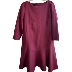 Lafayette 148 shift dress Maroon Burgundy Size Medium